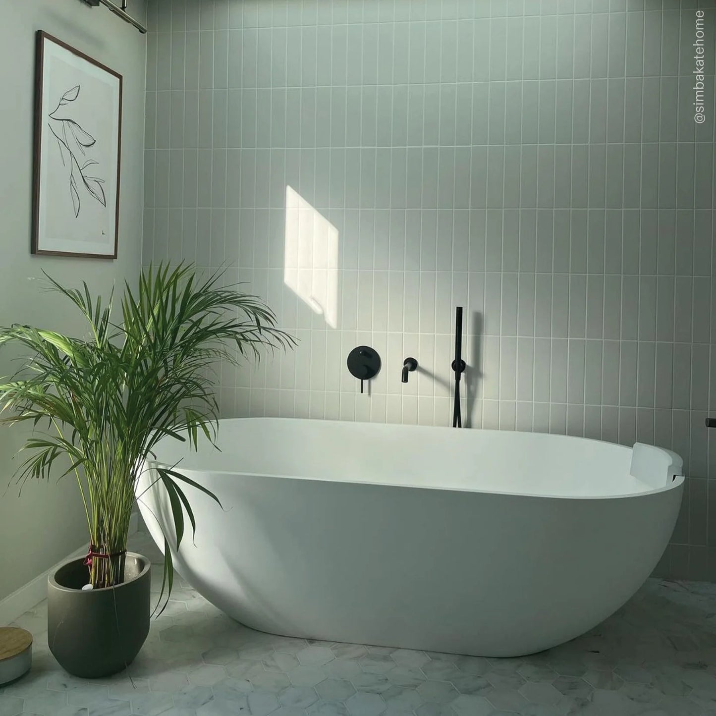 Mona Lisa White Freestanding Stone Bath