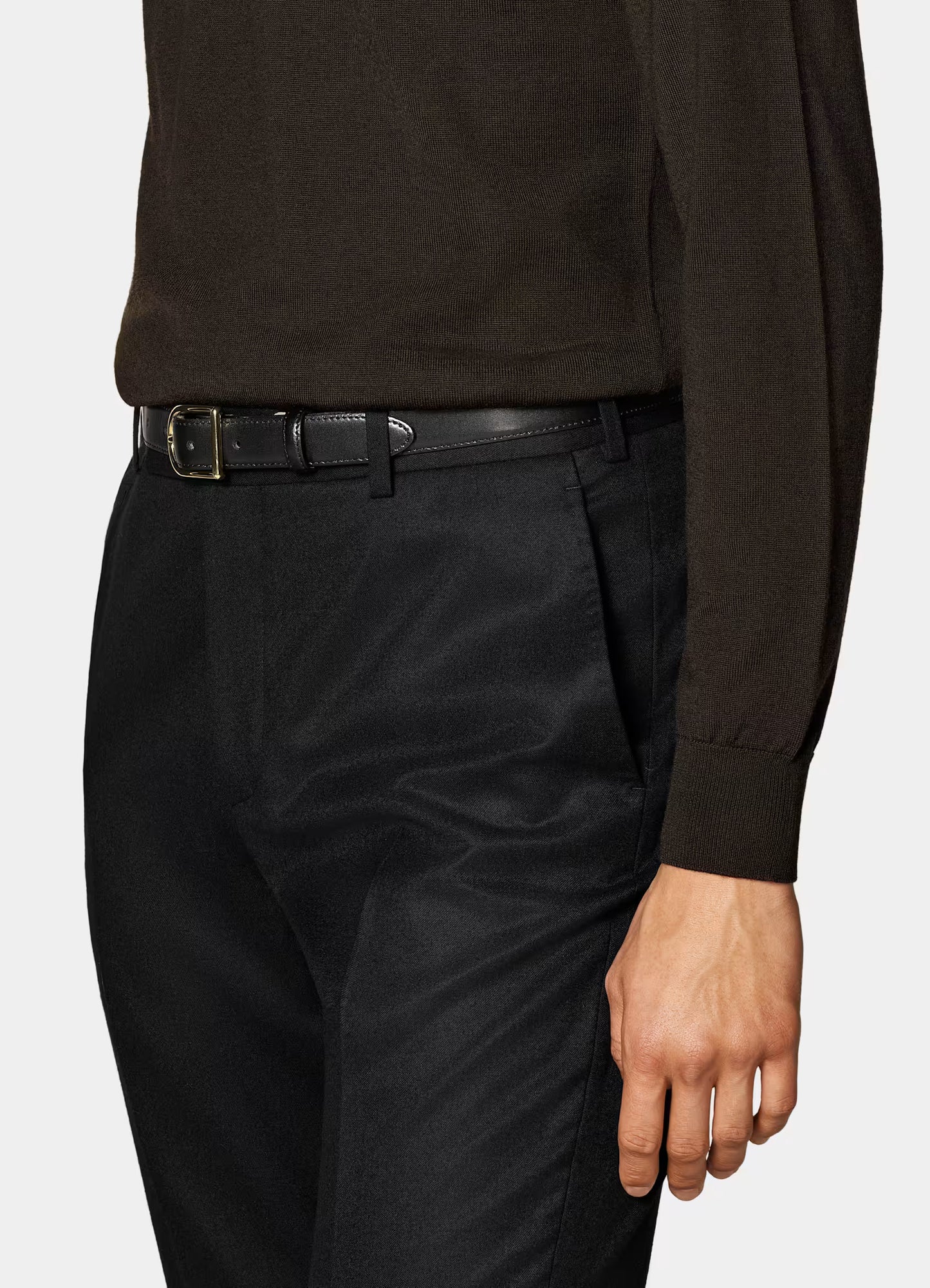 Brown crew neck sweater no°7