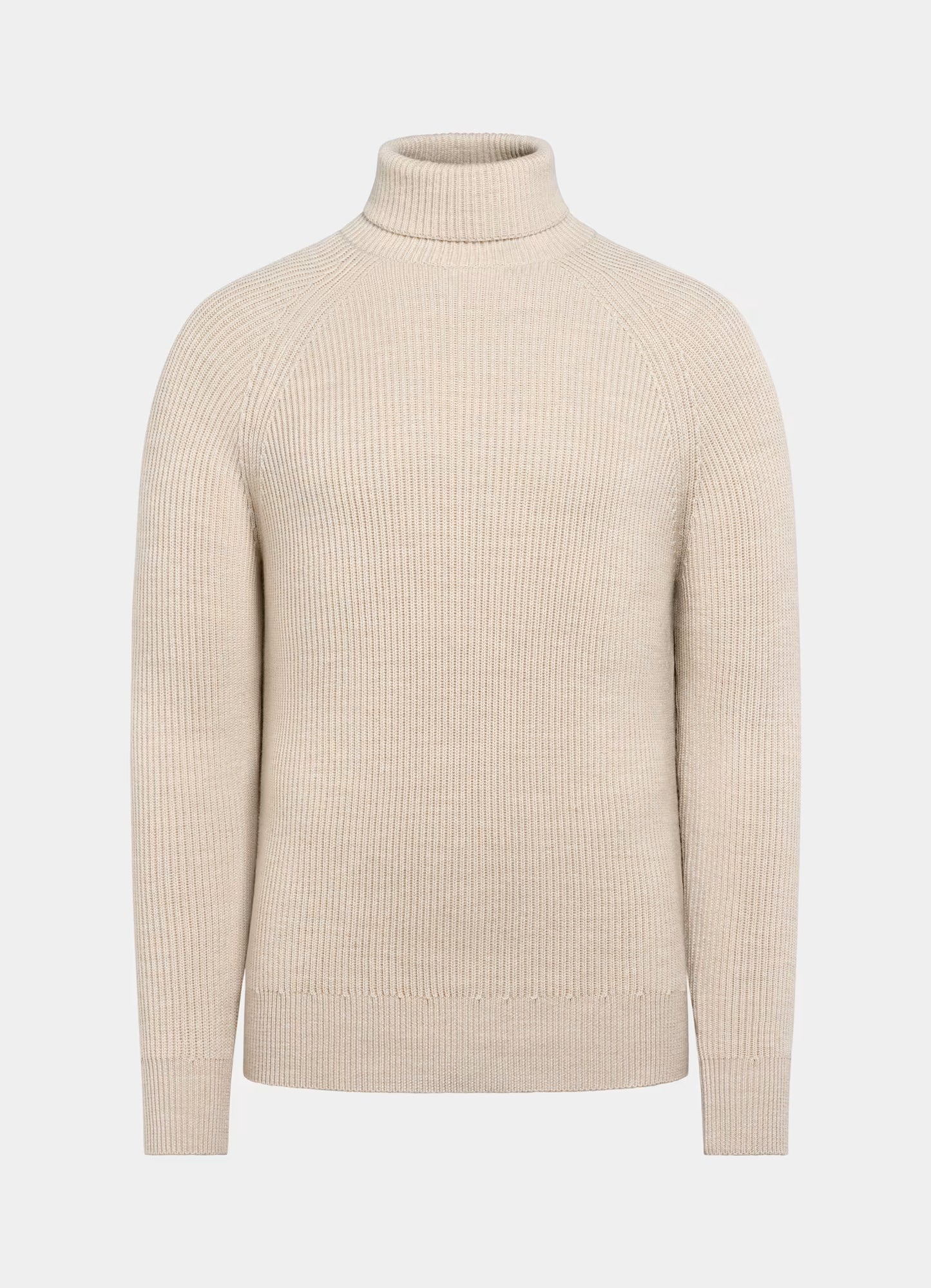 Sand ribbed turtleneck no°16