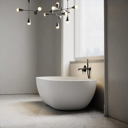 Mona Lisa White Freestanding Stone Bath